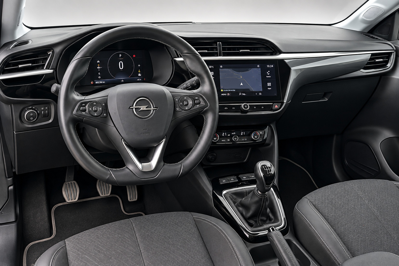 Blå Opel Corsa fra 2020