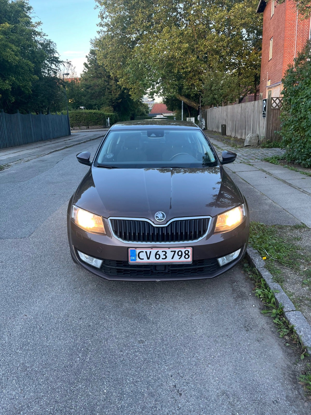 Brun Skoda Octavia fra 2014