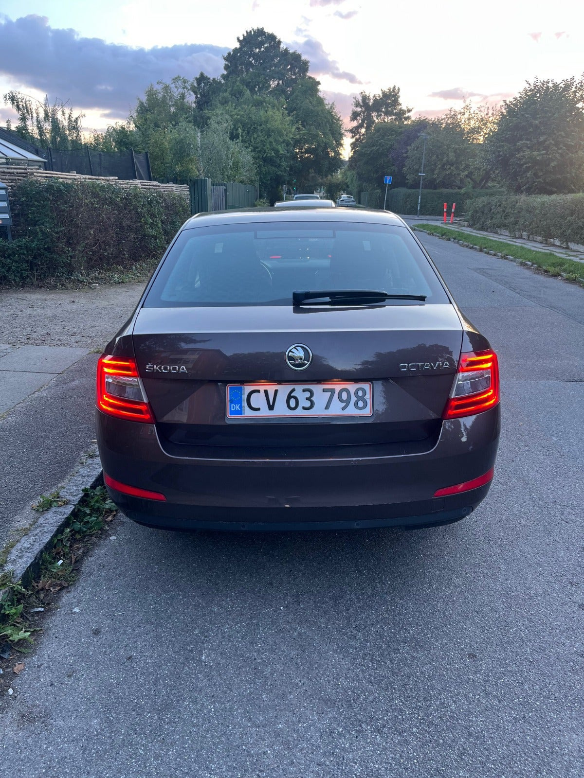Brun Skoda Octavia fra 2014
