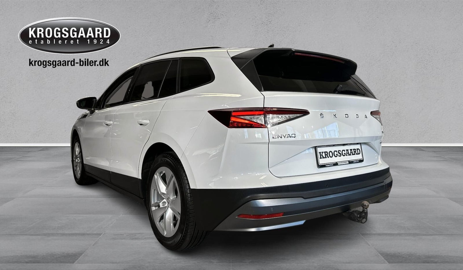 Hvid Skoda Enyaq fra 2022