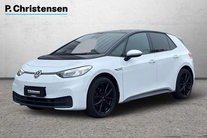 Hvid VW ID.3 fra 2023 set udefra