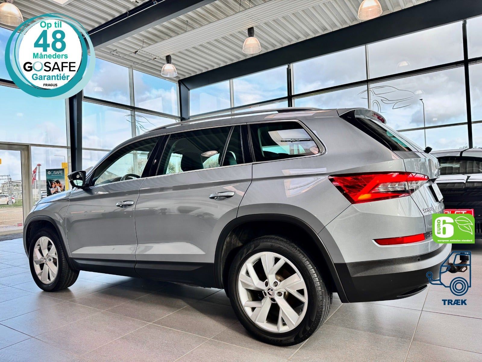 Gul Skoda Kodiaq fra 2019