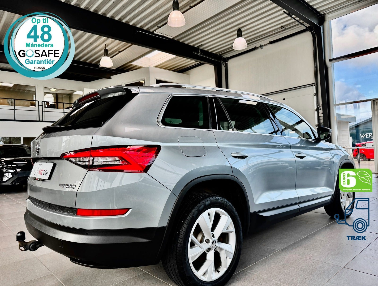 Gul Skoda Kodiaq fra 2019