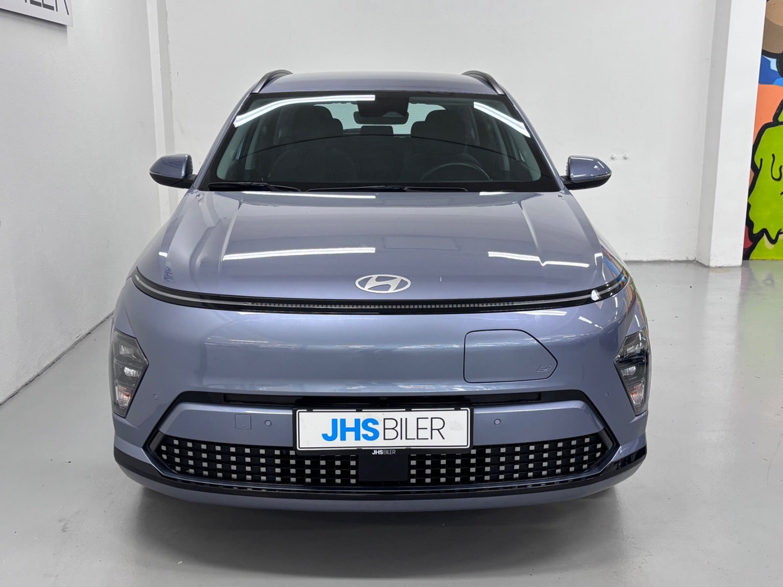 Blå Hyundai Kona fra 2024