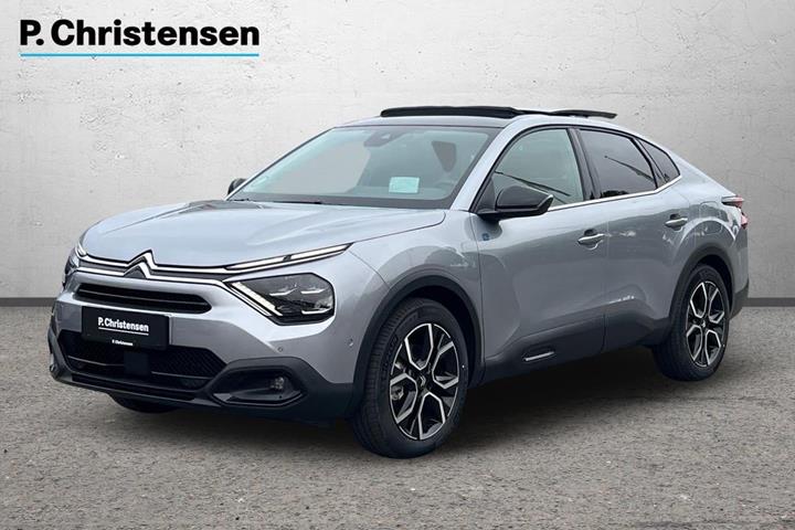 Grå Citroën ë-C4 X fra 2023 set udefra