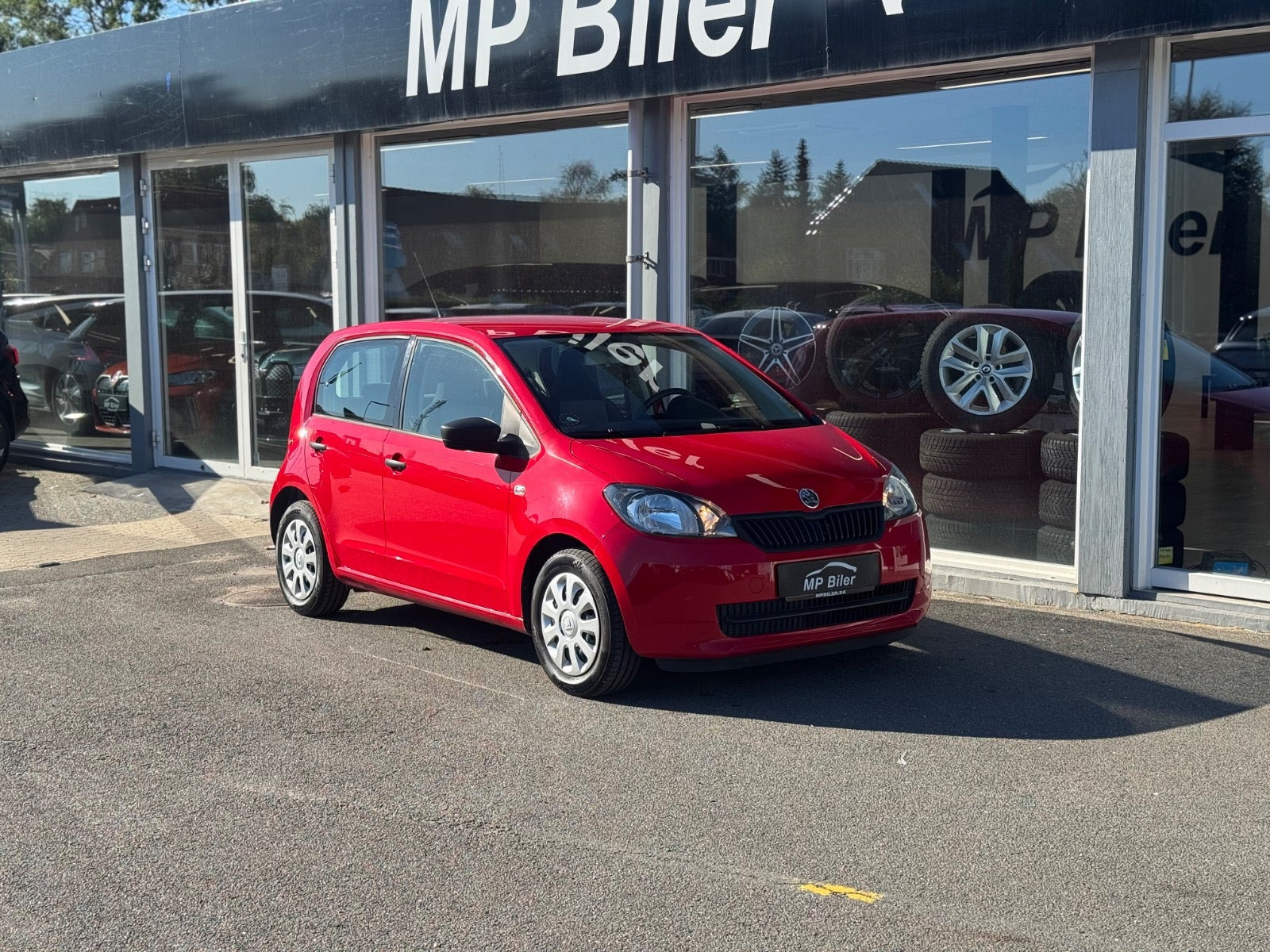 Rød Skoda Citigo fra 2013