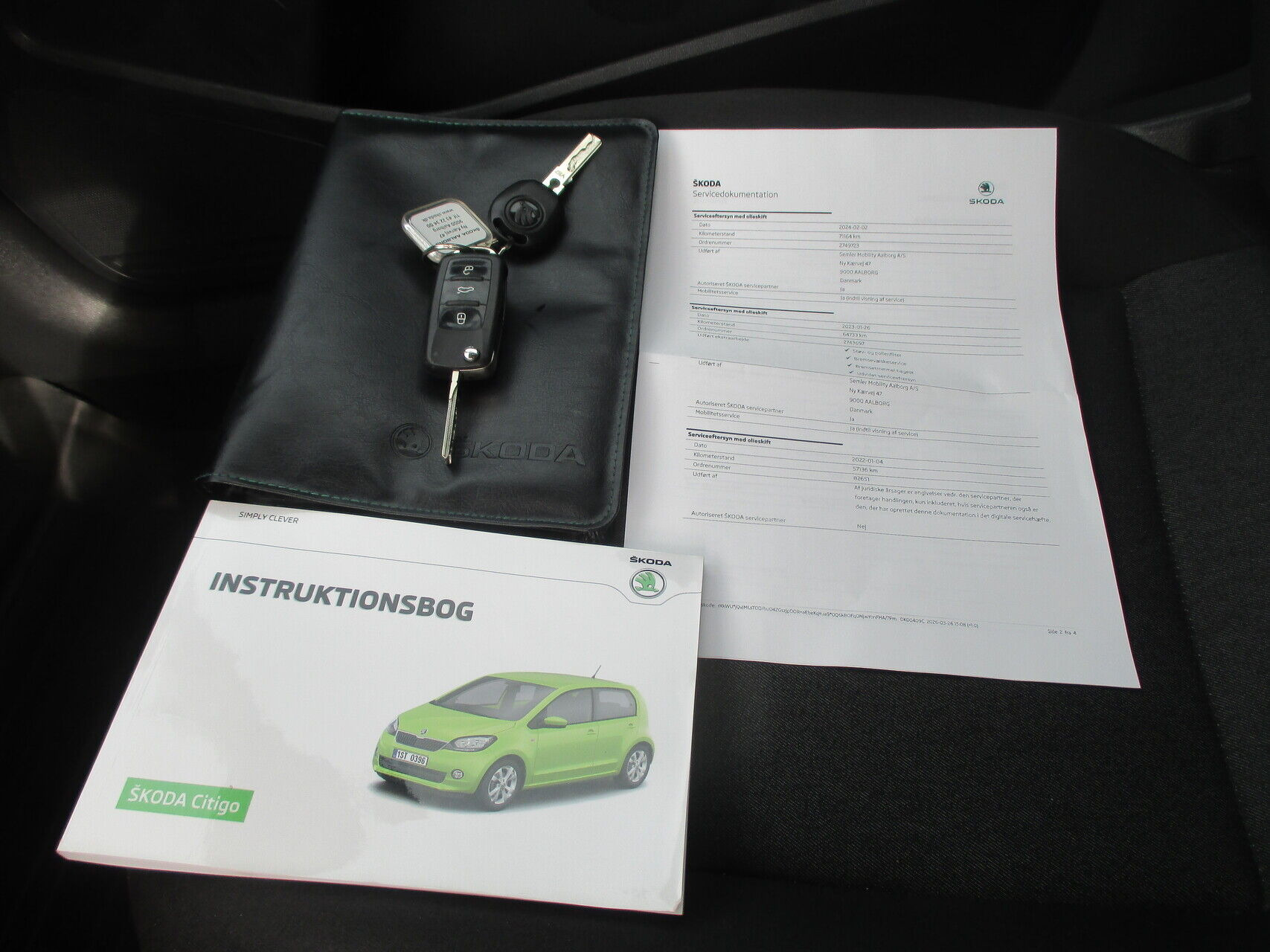 Blå Skoda Citigo fra 2016