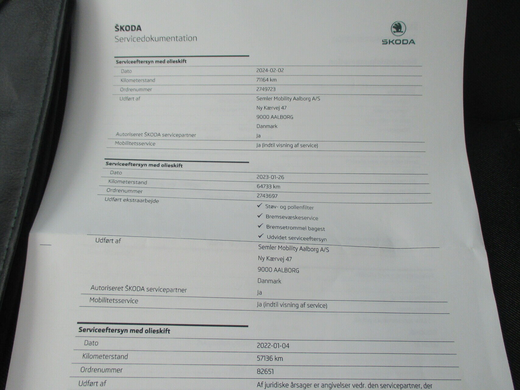 Blå Skoda Citigo fra 2016