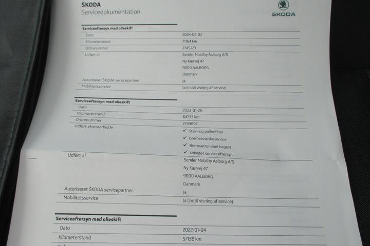 Blå Skoda Citigo fra 2016