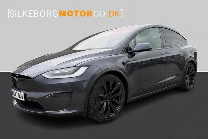 Grå Tesla Model X fra 2023