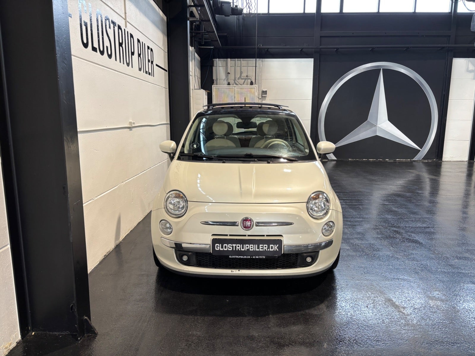 Hvid Fiat 500 fra 2014