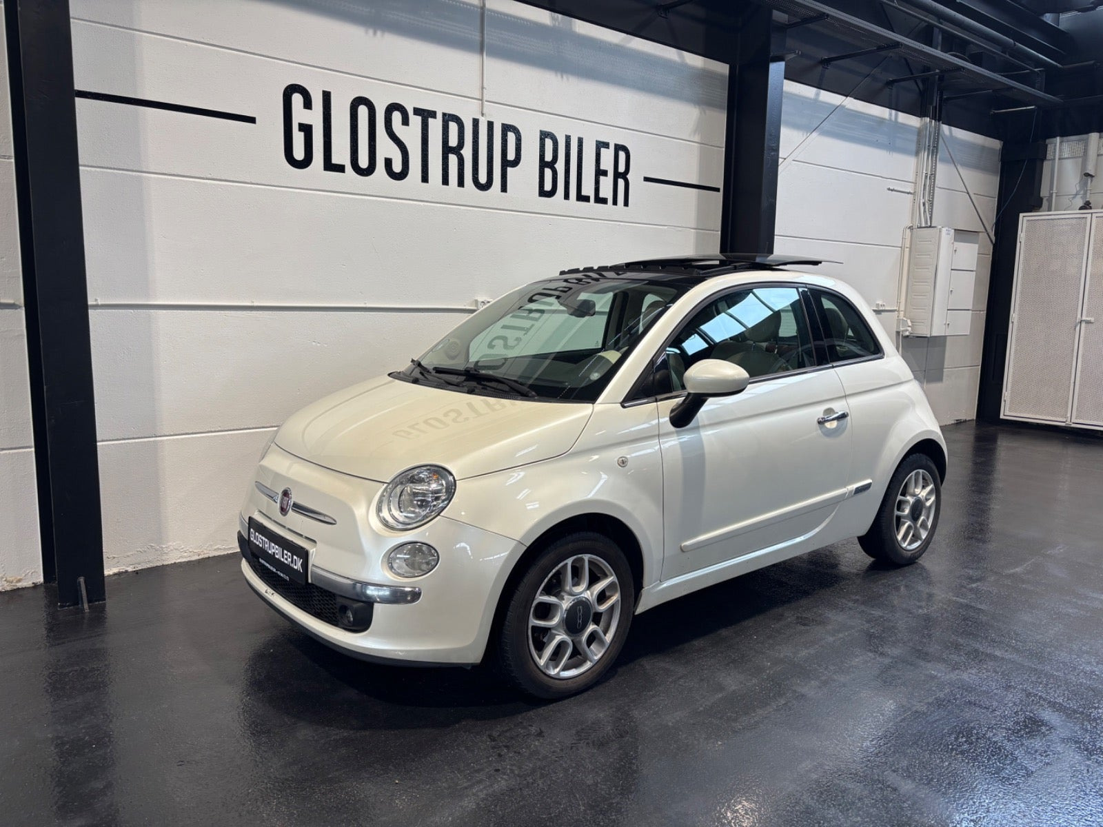 Hvid Fiat 500 fra 2014