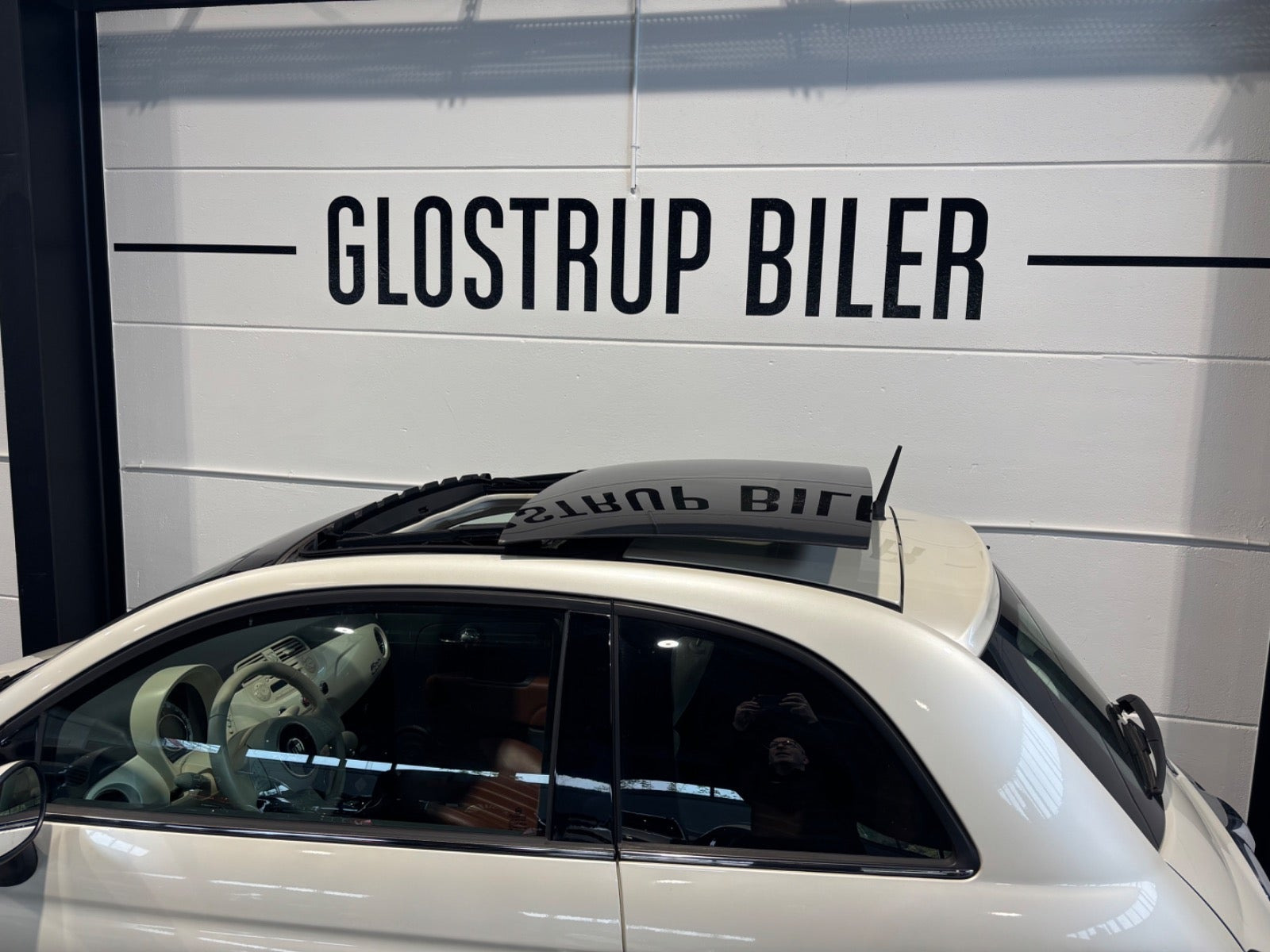 Hvid Fiat 500 fra 2014