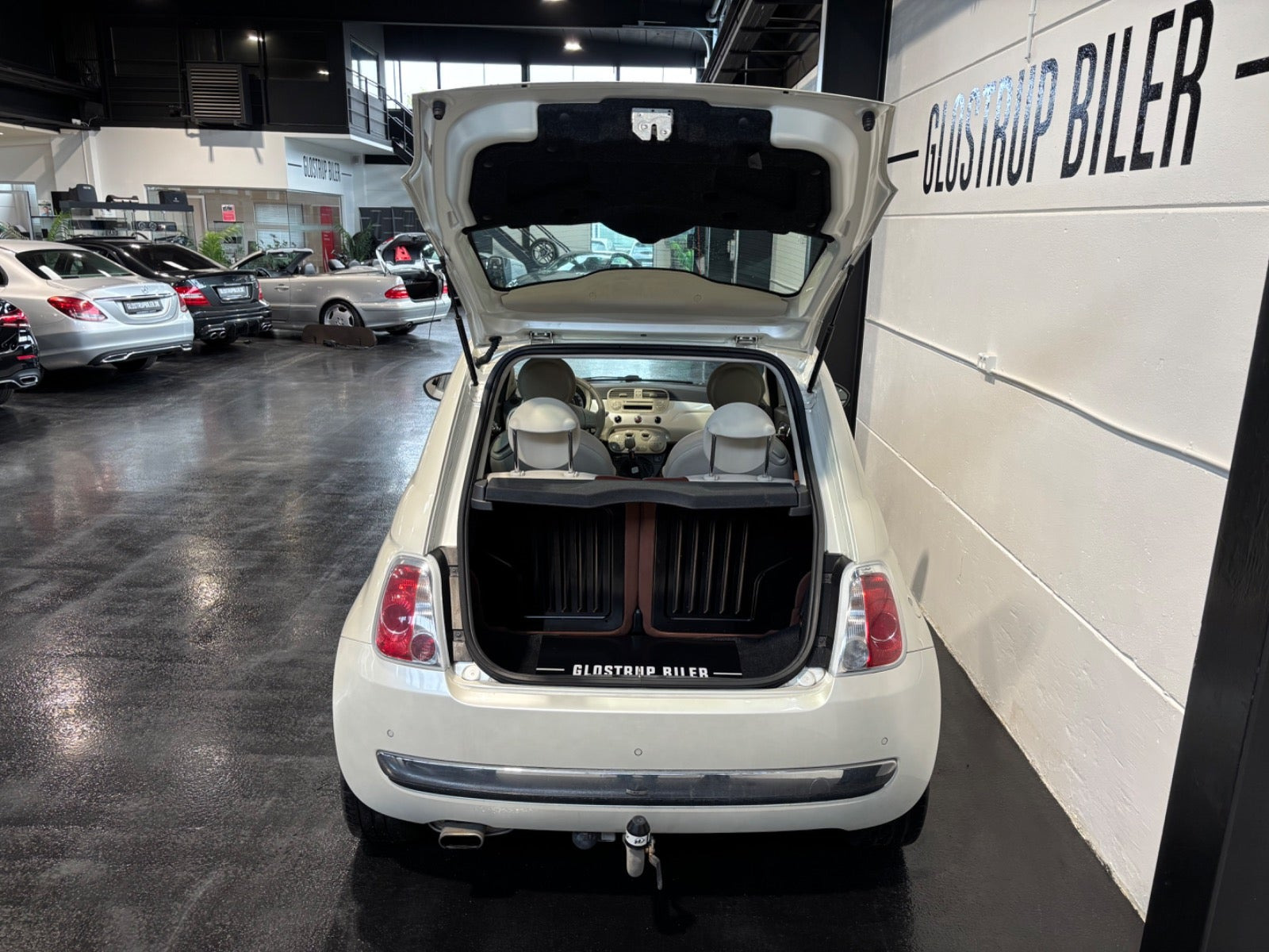 Hvid Fiat 500 fra 2014