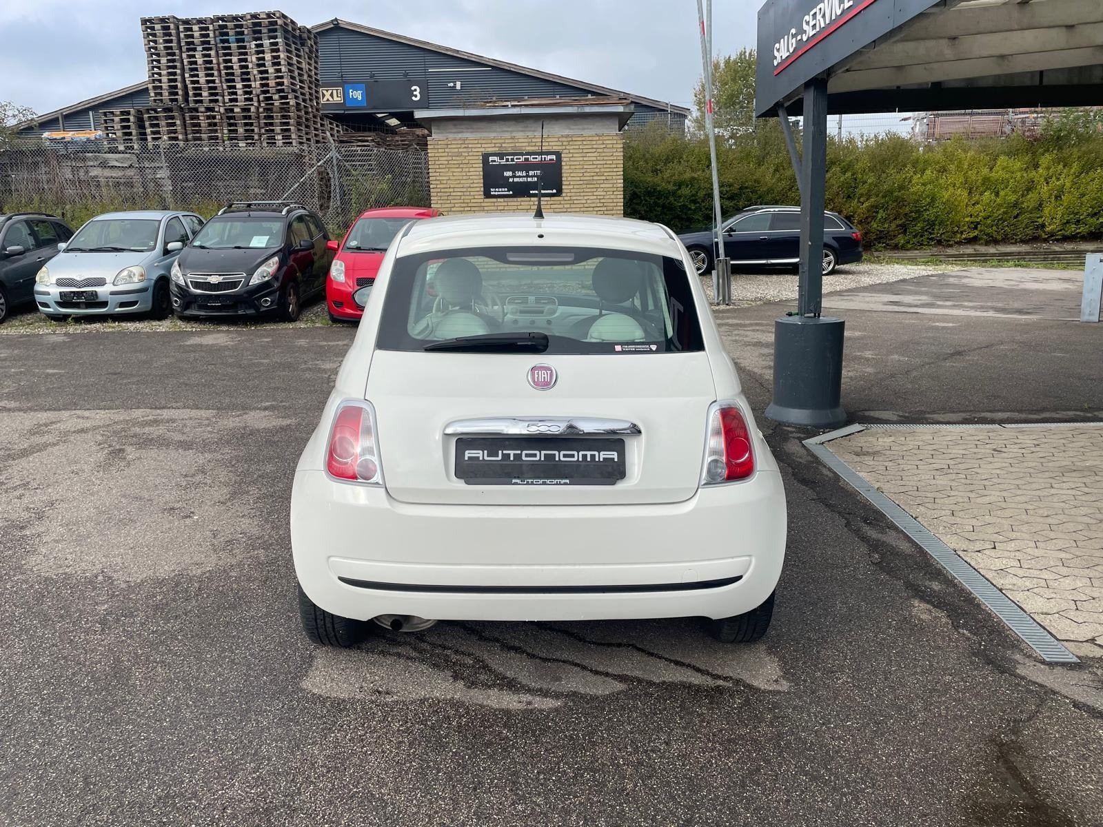 Hvid Fiat 500 fra 2008