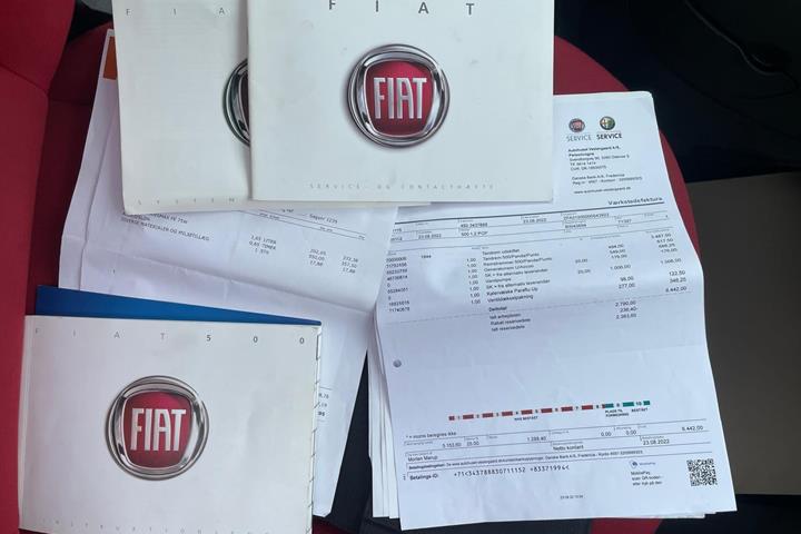 Hvid Fiat 500 fra 2008