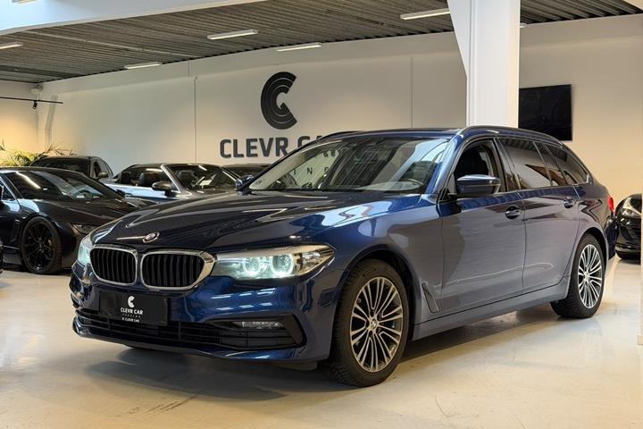 Blå BMW 520d fra 2020