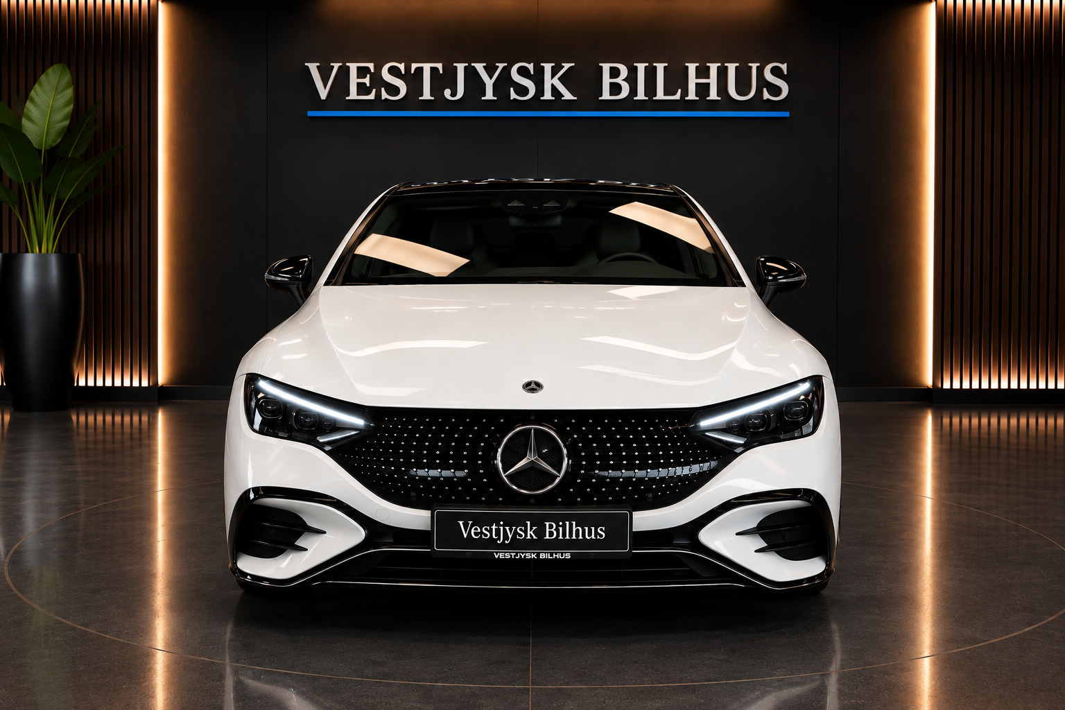 Hvid Mercedes EQE350+ fra 2022