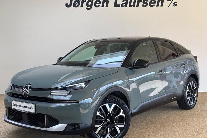 Grøn Citroën ë-C4 fra 2025 set udefra