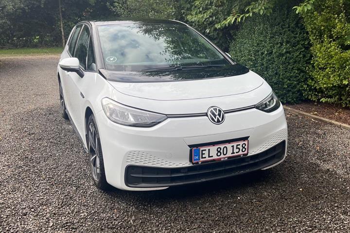 Hvid VW ID.3 fra 2021