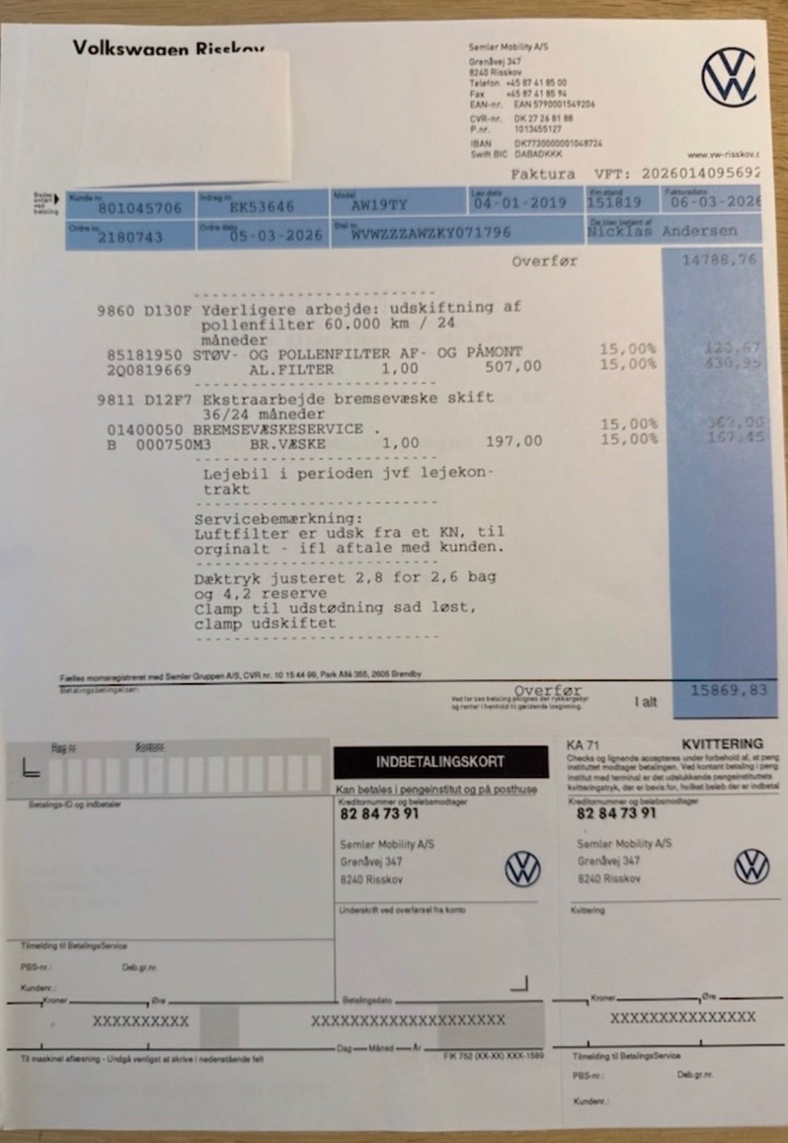 Bronze VW Polo fra 2019
