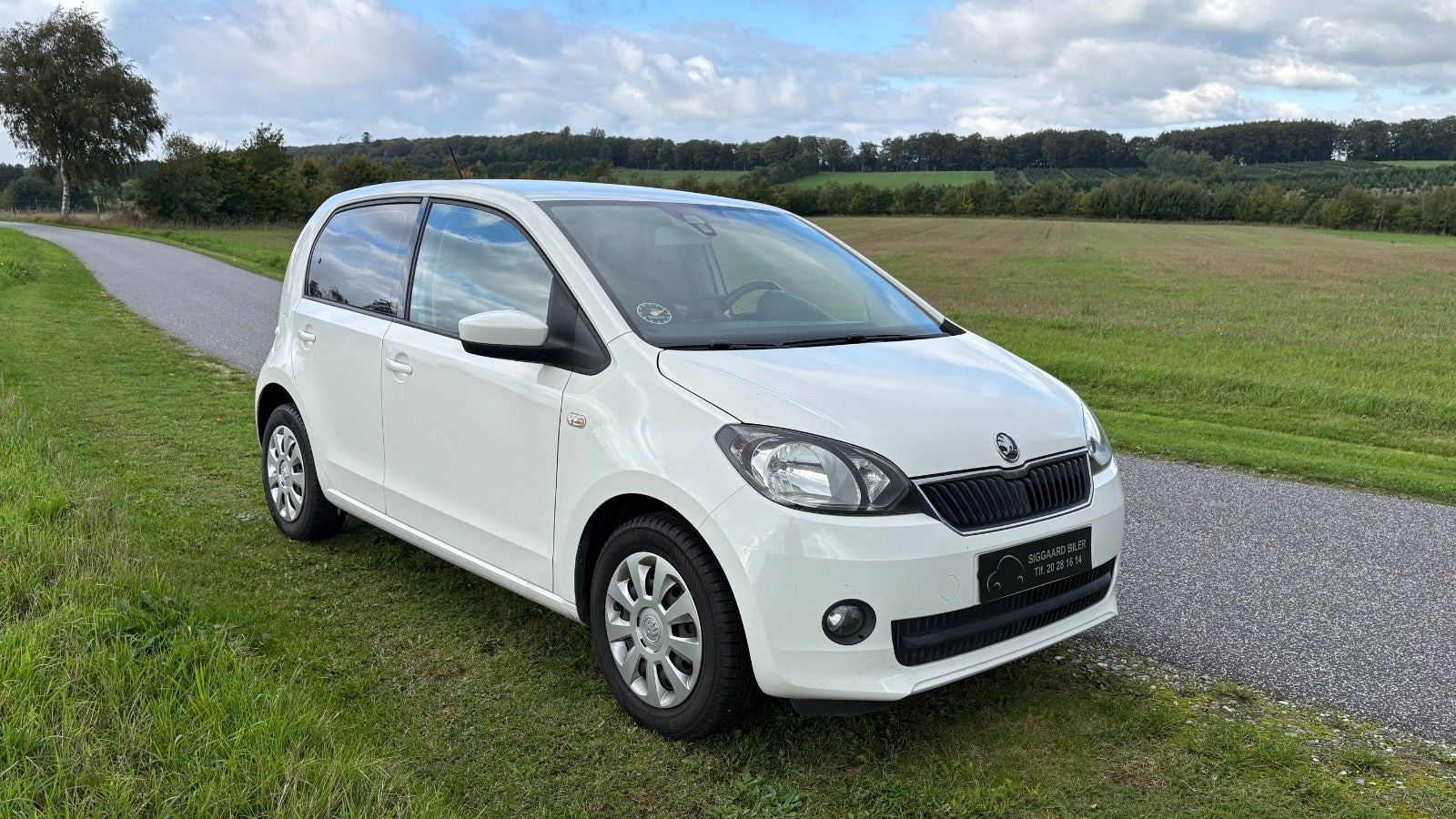 Hvid Skoda Citigo fra 2015