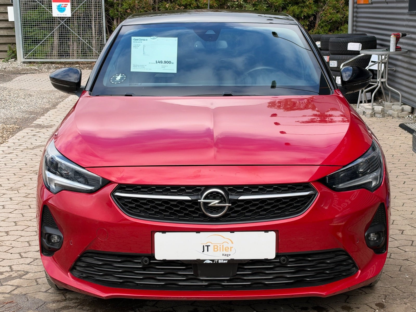 Rød Opel Corsa-e fra 2023