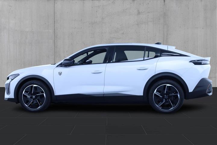 Grå Peugeot e-408 fra 2026