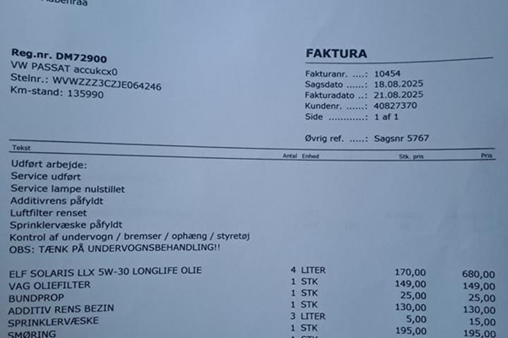 undefined VW Passat fra 2017
