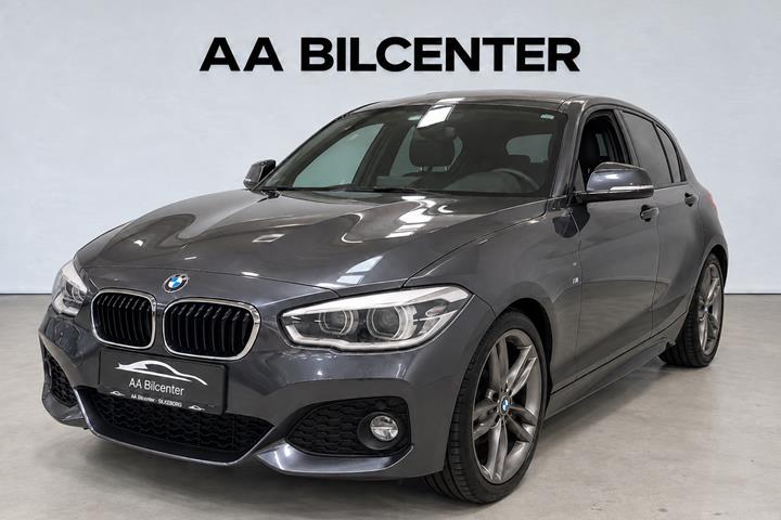 Sort BMW 118d fra 2019 set udefra