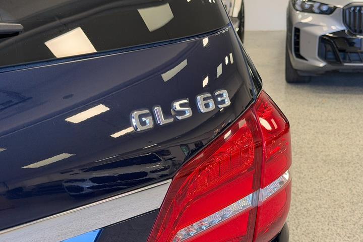 Blå Mercedes GLS63 fra 2018