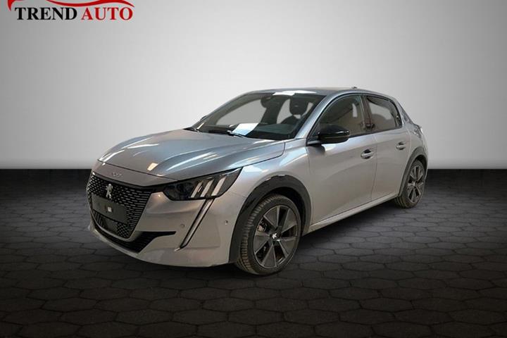 Grå Peugeot e-208 fra 2023