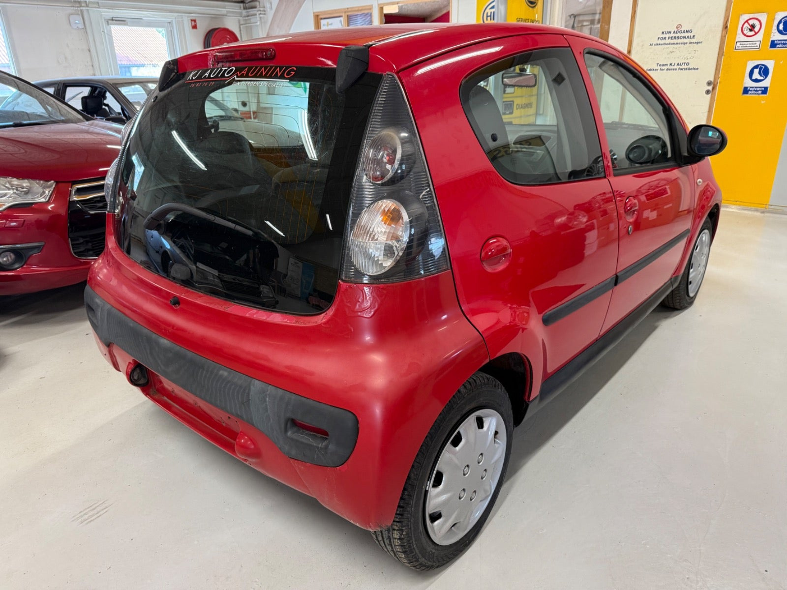Rød Citroën C1 fra 2006