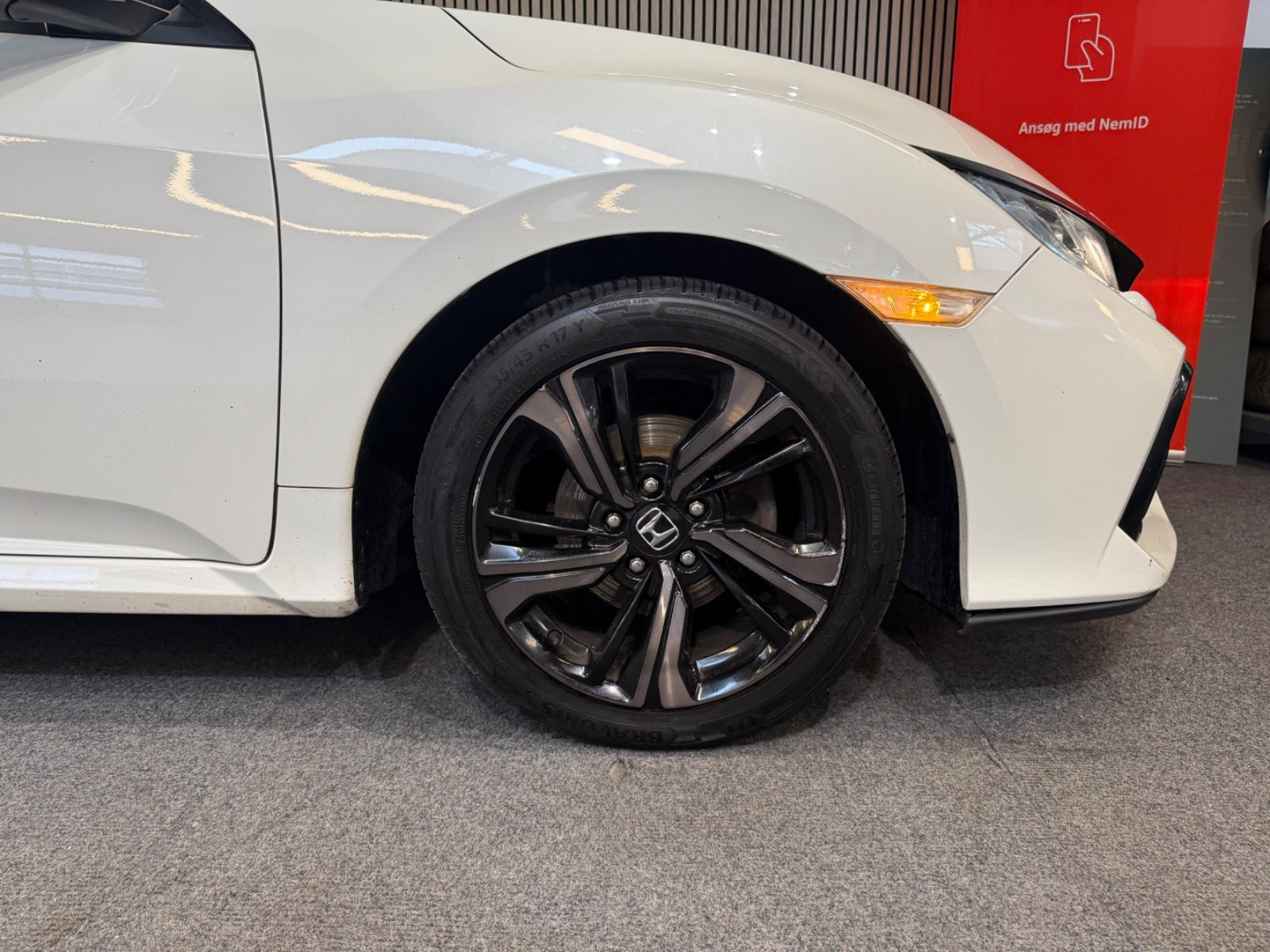 Hvid Honda Civic fra 2018