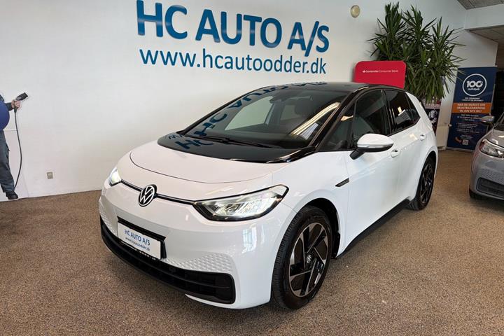 Hvid VW ID.3 fra 2021 set udefra