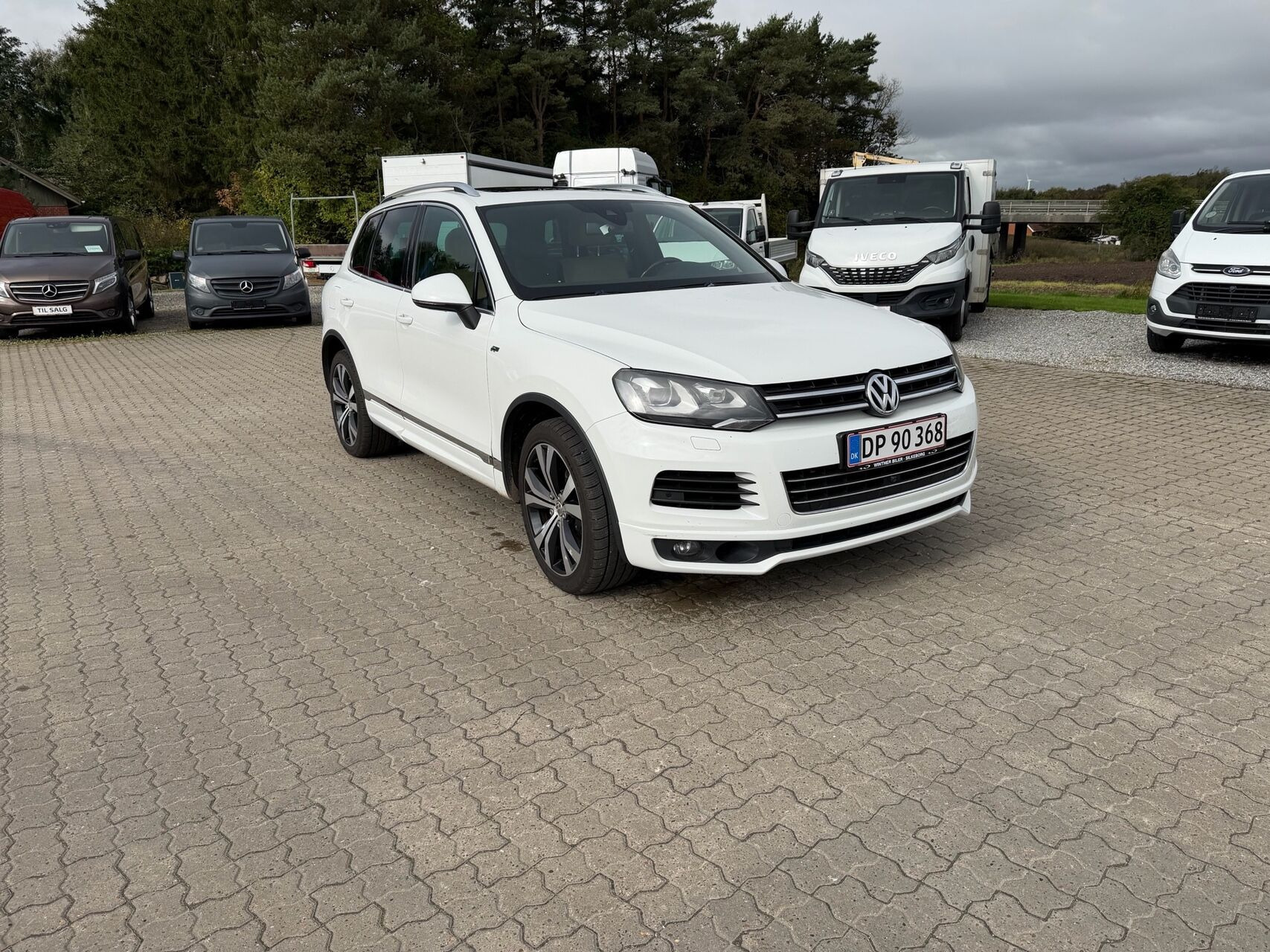 Hvid VW Touareg fra 2012