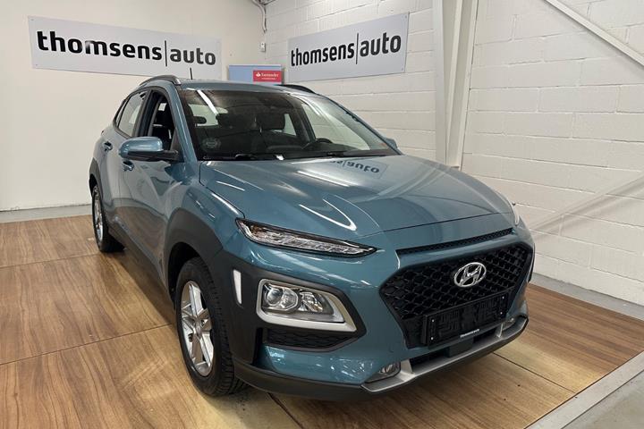 Blå Hyundai Kona fra 2019
