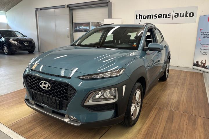 Blå Hyundai Kona fra 2019