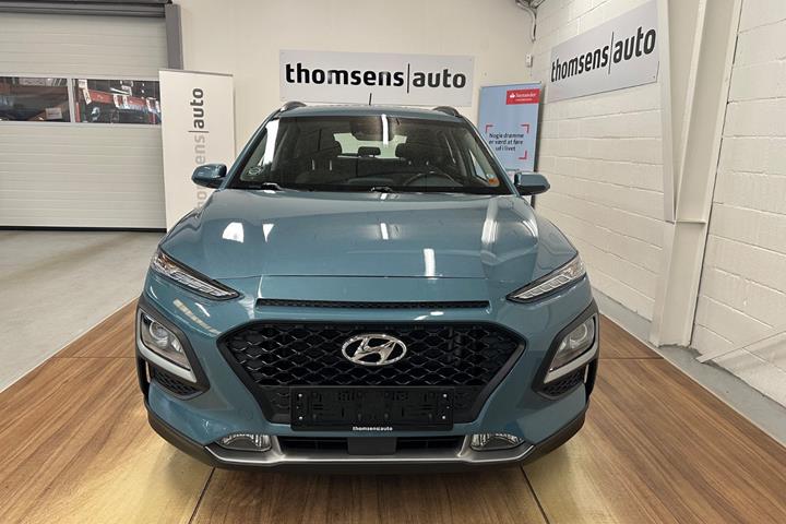 Blå Hyundai Kona fra 2019