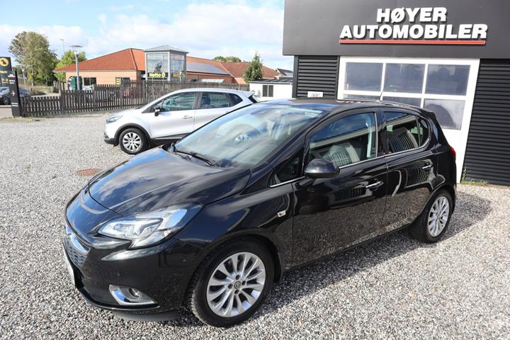 Sort Opel Corsa fra 2016 set udefra