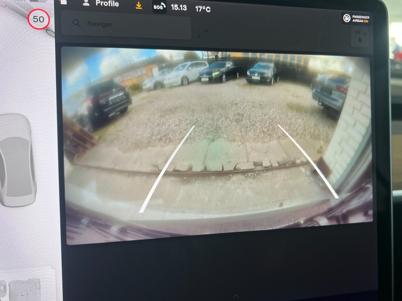 Sort Tesla Model 3 fra 2021