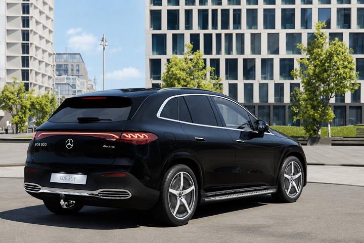 Sort Mercedes EQE500 SUV fra 2026