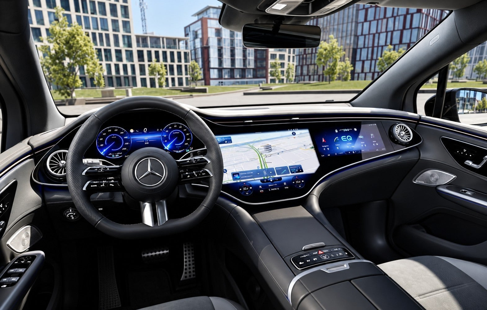 Sort Mercedes EQE500 SUV fra 2026