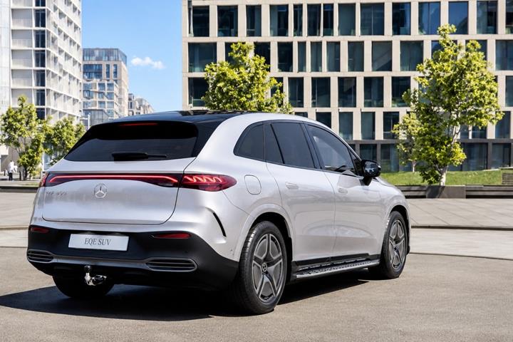 Sølv Mercedes EQE500 SUV fra 2026