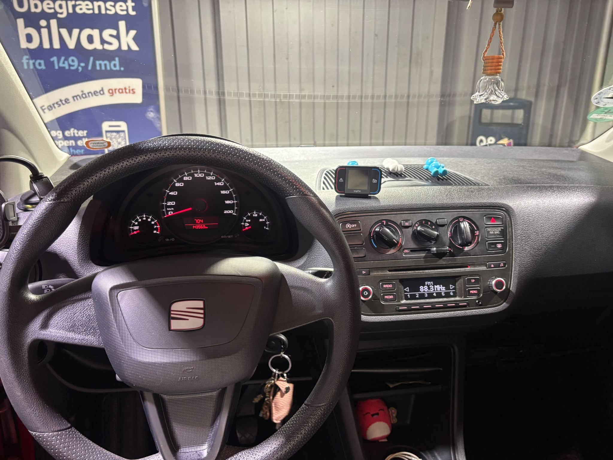 Rød Seat Mii fra 2012