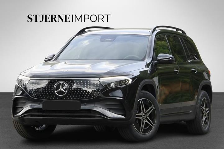 Sort Mercedes EQB250+ fra 2024 set udefra