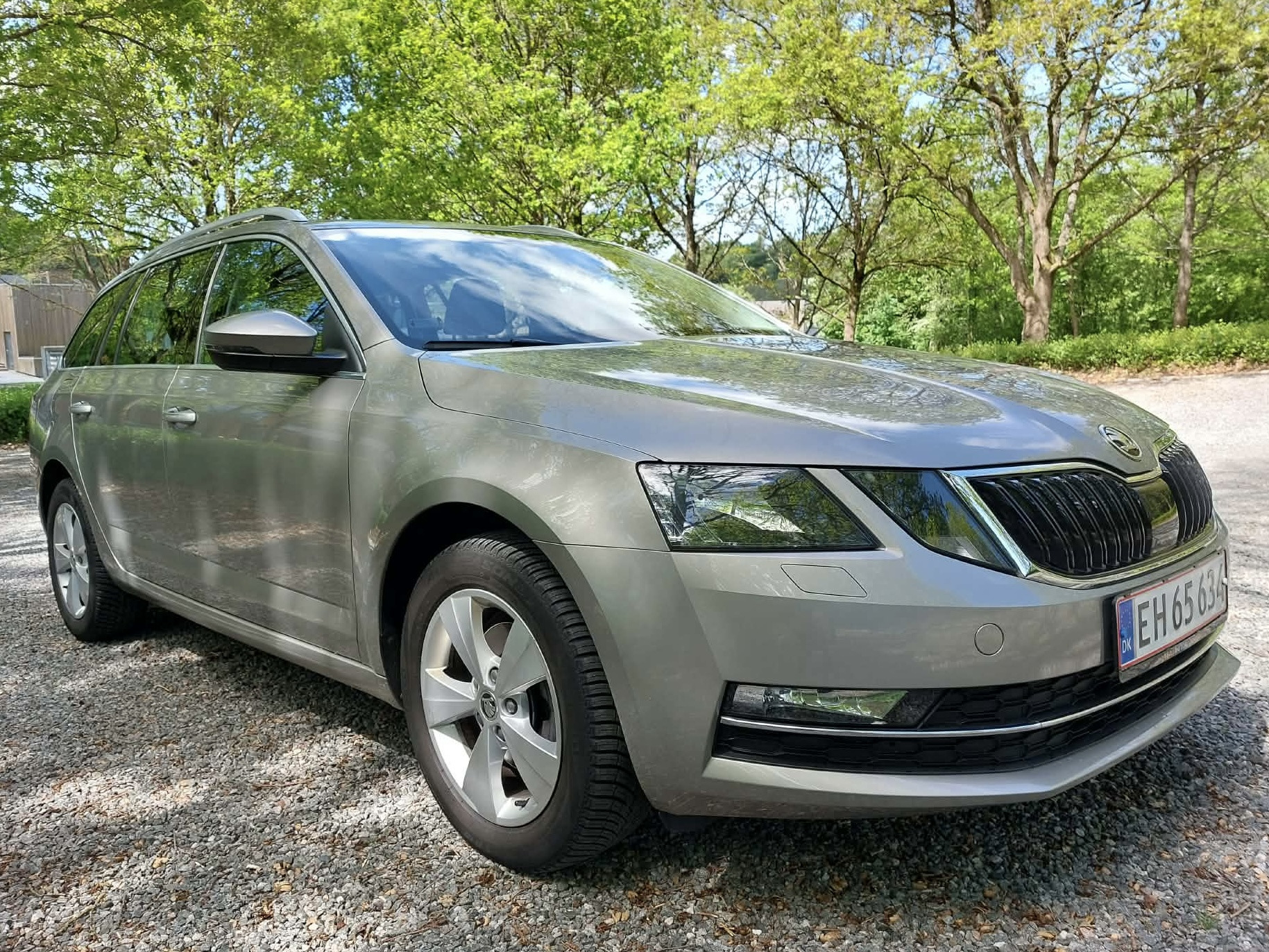 Grå Skoda Octavia fra 2019