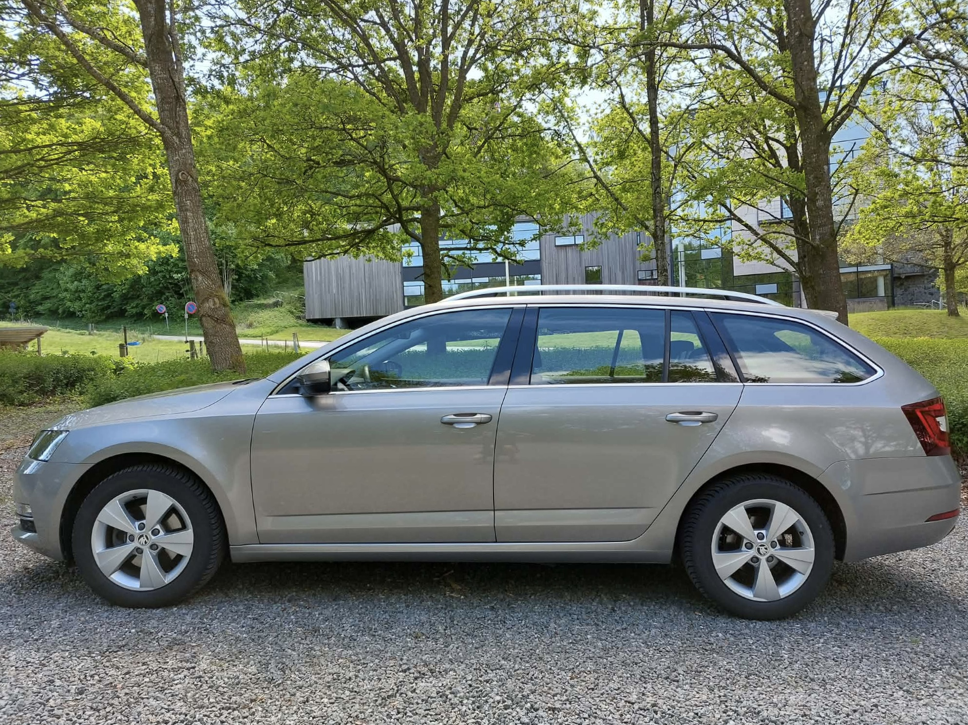 Grå Skoda Octavia fra 2019