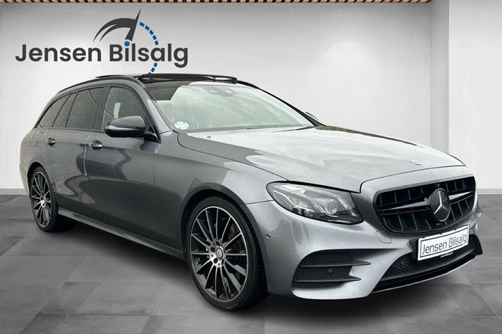 Grå Mercedes E220 d fra 2017