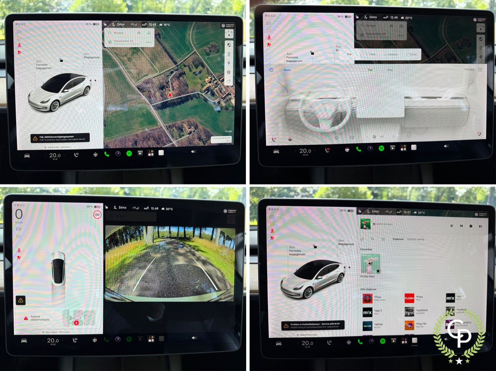 Hvid Tesla Model 3 fra 2021
